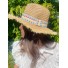 Chapeau Fedora bords naturel bandes fantaisies