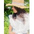 Chapeau Fedora bords naturel bandes fantaisies