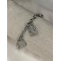 Bracelet acier- Breloque ours en strass et cadenas