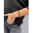 Bracelet Acier - Jonc style bambou details dorés