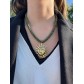 Collier Acier - cordon avec soleil visage