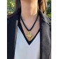 Collier Acier - cordon avec soleil visage