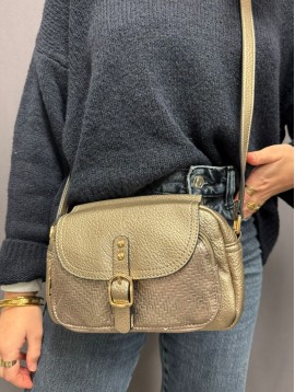 Sac porté travers double pochette avec boucle