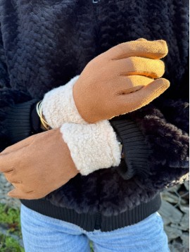 Gants avec fourrure interieure 