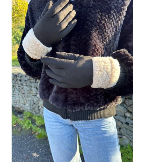 Gants avec fourrure interieure 