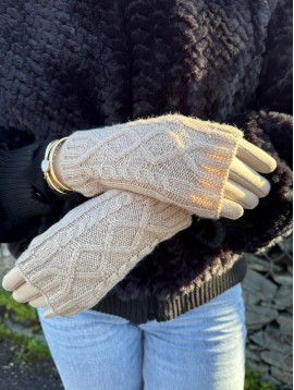 Gants avec tricot par dessus combo mitaines