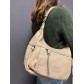 Sac porté épaule avec pochette en cuir grainé