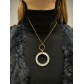 Collier Acier - Chaine très fine avec double cercle enlassés