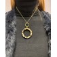 Collier Acier - Chaine très fine avec double cercle enlassés