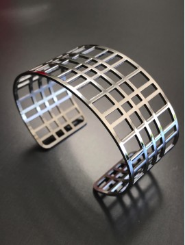 Stainless Steel Bracelet - Chequered.