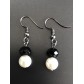 Earrings - Faceted pearls and round beads.