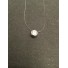 Stainless Steel Necklace - Mounted gemstone charm.