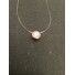 Stainless Steel Necklace - Mounted gemstone charm.