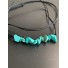 Bracelet - Cordon multirangs pierres turquoise pointiues